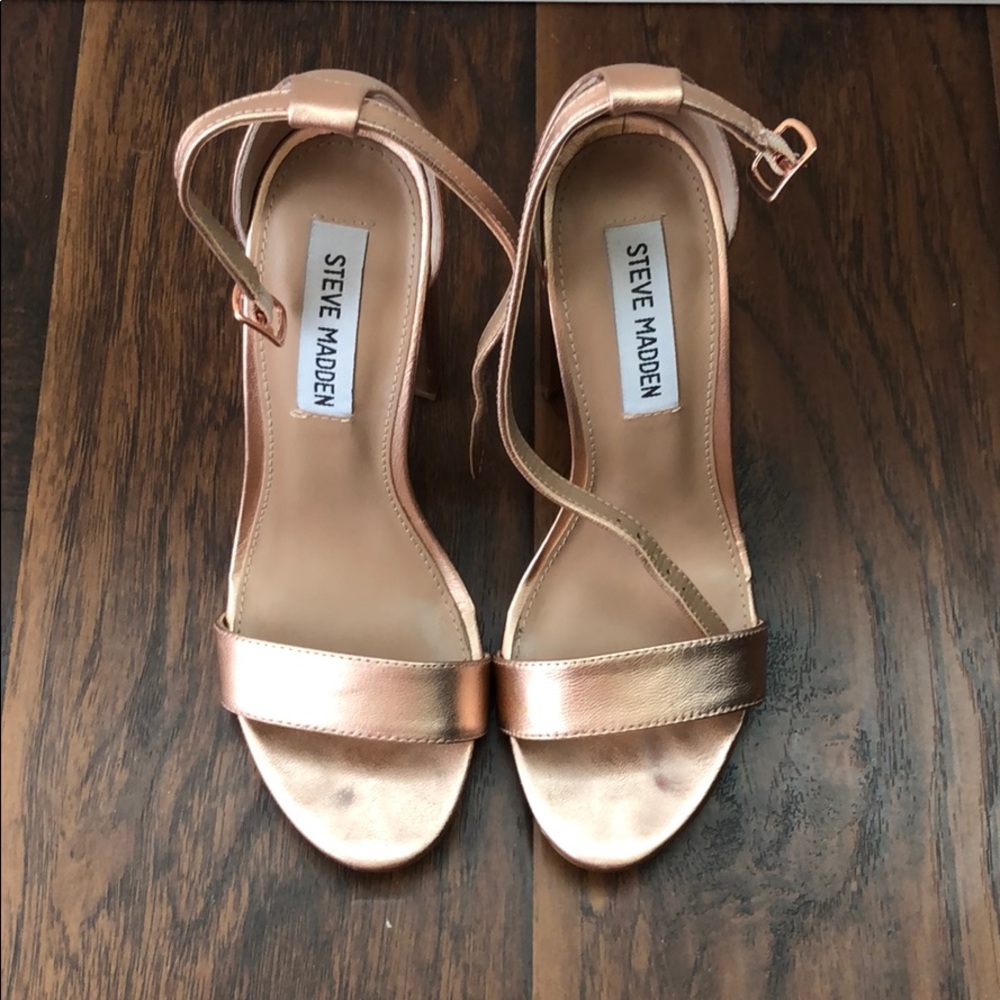 Steve Madden Carrson Sandals Rose Gold Size 7